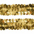 Тесьма с пайетками D16, шир. 30 мм/уп. 25+/-1 м, цвет золото - купить в Йошкар-Оле. Цена: 1 087.39 руб.