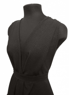 Ткань костюмная 25389 2002, 219 гр/м2, шир.150см, цвет т.серый - купить в Йошкар-Оле. Цена 334.09 руб.