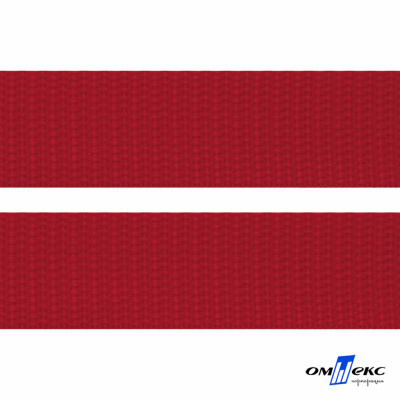 Красный- цв.171-Текстильная лента-стропа 550 гр/м2 ,100% пэ шир.30 мм (боб.50+/-1 м) - купить в Йошкар-Оле. Цена: 475.36 руб.