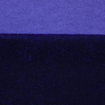 Бархат стрейч №14, 240 гр/м2, шир.160 см, (2,6 м/кг), цвет т.синий - купить в Йошкар-Оле. Цена 740.88 руб.