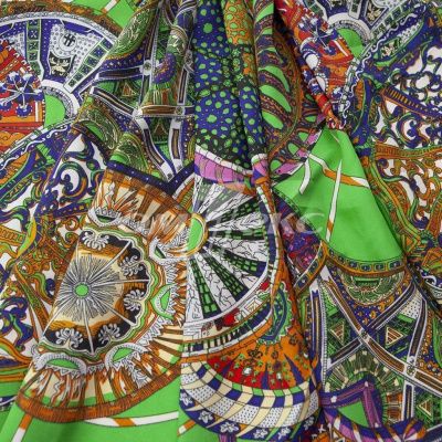 Плательная ткань "Фламенко" 25.1, 80 гр/м2, шир.150 см, принт этнический - купить в Йошкар-Оле. Цена 243.96 руб.