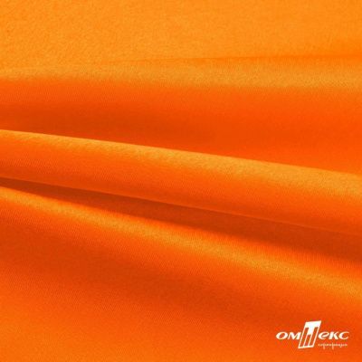Поли креп-сатин 15-1263, 125 (+/-5) гр/м2, шир.150см, цвет оранжевый - купить в Йошкар-Оле. Цена 155.57 руб.