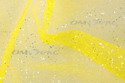 Сетка Глиттер, 40 гр/м2, шир.160см, цвет жёлтый - купить в Йошкар-Оле. Цена 163.01 руб.