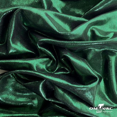 Трикотажное полотно голограмма, шир.140 см, #602 -чёрный/зелёный - купить в Йошкар-Оле. Цена 385.88 руб.