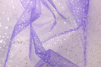 Сетка Глиттер, 40 гр/м2, шир.160см, цвет фиолетовый - купить в Йошкар-Оле. Цена 209.37 руб.
