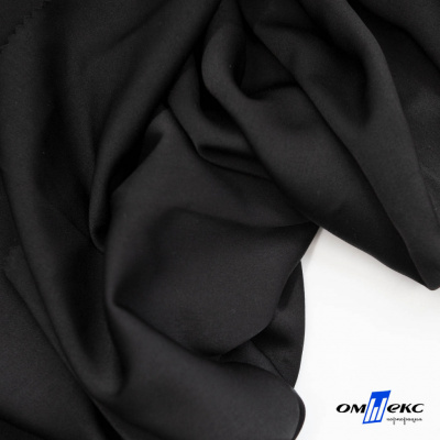 Ткань плательная Габриэль 100% полиэстер,140 (+/-10) гр/м2, шир. 150 см, цв. черный BLACK - купить в Йошкар-Оле. Цена 248.37 руб.