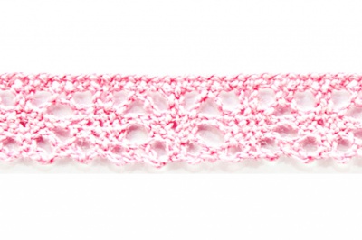 Тесьма кружевная 0621-1607, шир. 15 мм/уп. 20+/-1 м, цвет 096-розовый - купить в Йошкар-Оле. Цена: 302.42 руб.