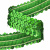 Тесьма с пайетками D4, шир. 30 мм/уп. 25+/-1 м, цвет зелёный - купить в Йошкар-Оле. Цена: 1 087.39 руб.
