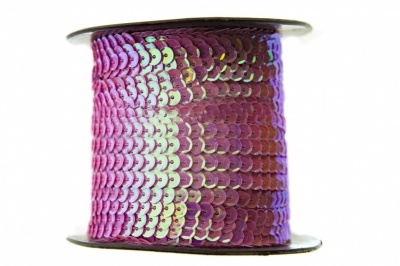 Пайетки "ОмТекс" на нитях, CREAM, 6 мм С / упак.73+/-1м, цв. 89 - розовый - купить в Йошкар-Оле. Цена: 468.37 руб.