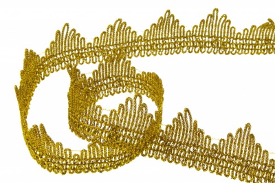 Тесьма металлизированная 8204, шир. 40 мм/уп. 13,7+/-1 м, цвет золото - купить в Йошкар-Оле. Цена: 420.42 руб.