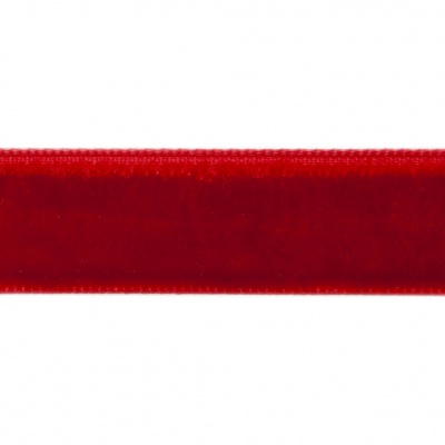 Лента бархатная нейлон, шир.12 мм, (упак. 45,7м), цв.45-красный - купить в Йошкар-Оле. Цена: 392 руб.