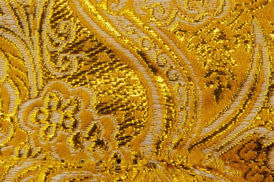 Ткань костюмная жаккард №12, 140 гр/м2, шир.150см, цвет жёлтый - купить в Йошкар-Оле. Цена 383.29 руб.