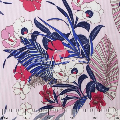 Плательная ткань "Фламенко" 18.1, 80 гр/м2, шир.150 см, принт растительный - купить в Йошкар-Оле. Цена 239.03 руб.