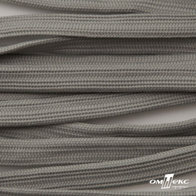 Шнур плетеный (плоский) d-12 мм, (уп.90+/-1м), 100% полиэстер, цв.265 - св.серый - купить в Йошкар-Оле. Цена: 8.62 руб.