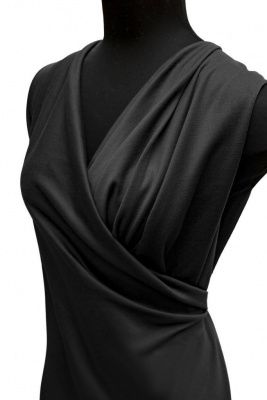 Трикотаж "Grange" BLACK 1# (2,38м/кг), 280 гр/м2, шир.150 см, цвет чёрно-серый - купить в Йошкар-Оле. Цена 870.01 руб.