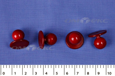 Пуговица поварская "Пукля", 10 мм, цвет красный - купить в Йошкар-Оле. Цена: 2.28 руб.