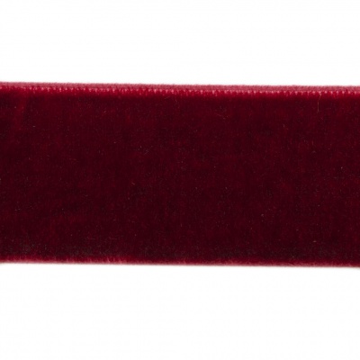 Лента бархатная нейлон, шир.25 мм, (упак. 45,7м), цв.240-бордо - купить в Йошкар-Оле. Цена: 809.01 руб.