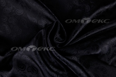 Ткань подкладочная жаккард Р14098, чёрный, 85 г/м2, шир. 150 см, 230T - купить в Йошкар-Оле. Цена 166.45 руб.