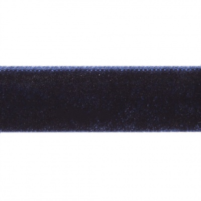 Лента бархатная нейлон, шир.12 мм, (упак. 45,7м), цв.180-т.синий - купить в Йошкар-Оле. Цена: 411.60 руб.