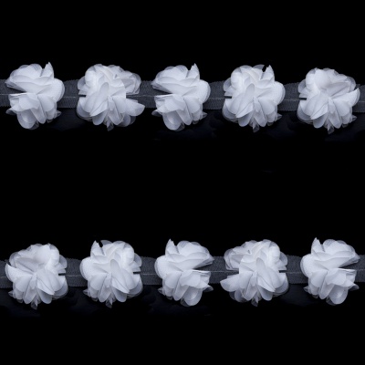 Тесьма плетеная "Рюш", упак. 9,14 м, цвет белый - купить в Йошкар-Оле. Цена: 46.82 руб.