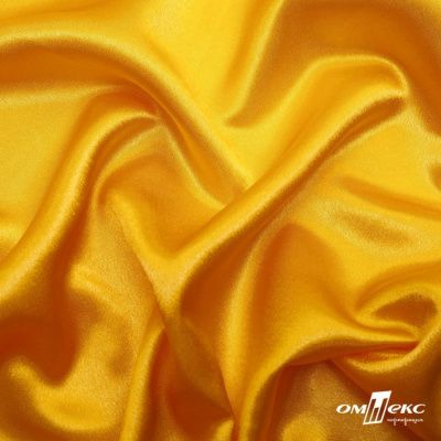 Поли креп-сатин 13-0859, 125 (+/-5) гр/м2, шир.150см, цвет жёлтый - купить в Йошкар-Оле. Цена 155.57 руб.