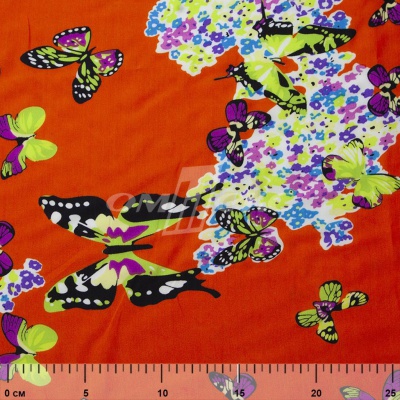 Плательная ткань "Софи" 7.1, 75 гр/м2, шир.150 см, принт бабочки - купить в Йошкар-Оле. Цена 243.96 руб.