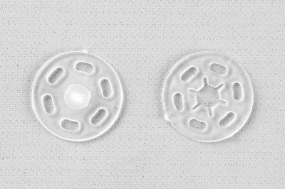 Кнопки пришивные пластиковые 15 мм, блистер 24шт, цв.-прозрачные - купить в Йошкар-Оле. Цена: 68.79 руб.