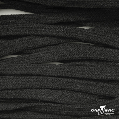 Шнур плетеный d-8 мм плоский, 70% хлопок 30% полиэстер, уп.85+/-1 м, цв.1026-серый - купить в Йошкар-Оле. Цена: 735 руб.