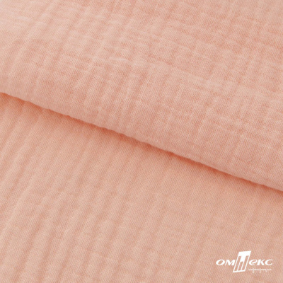 Ткань Муслин, 100% хлопок, 125 гр/м2, шир. 140 см #201 цв.(18)-розовый персик - купить в Йошкар-Оле. Цена 464.97 руб.