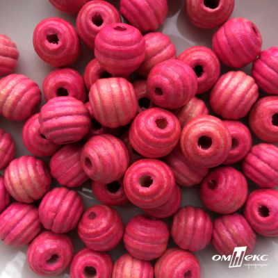 0309-Бусины деревянные "ОмТекс", 16 мм, упак.50+/-3шт, цв.023-розовый - купить в Йошкар-Оле. Цена: 62.22 руб.