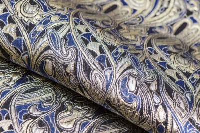 Ткань костюмная жаккард, 135 гр/м2, шир.150см, цвет синий№18 - купить в Йошкар-Оле. Цена 441.95 руб.