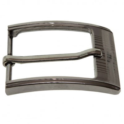Пряжка металлическая для мужского ремня SC035#7 (шир.ремня 40 мм), цв.-тем.никель - купить в Йошкар-Оле. Цена: 43.93 руб.