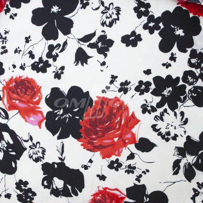 Плательная ткань "Фламенко" 22.1, 80 гр/м2, шир.150 см, принт растительный - купить в Йошкар-Оле. Цена 239.03 руб.