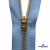 Молнии джинсовые металл т-5, 18 см латунь (YG), цв.-деним (231) - купить в Йошкар-Оле. Цена: 22.80 руб.