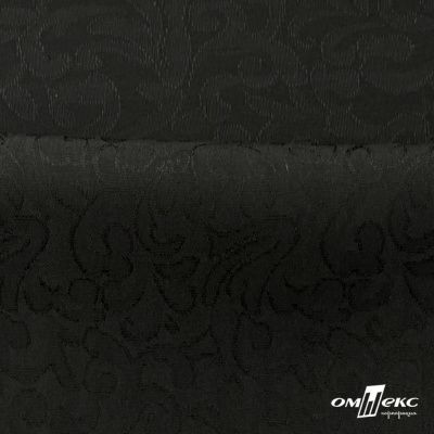 Ткань жаккард королевский, 100% полиэстр 180 г/м 2, шир.150 см, цв-черный - купить в Йошкар-Оле. Цена 296.39 руб.
