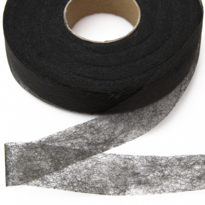 Прокладочная лента (паутинка) DF23, шир. 15 мм (боб. 100 м), цвет чёрный - купить в Йошкар-Оле. Цена: 1.13 руб.
