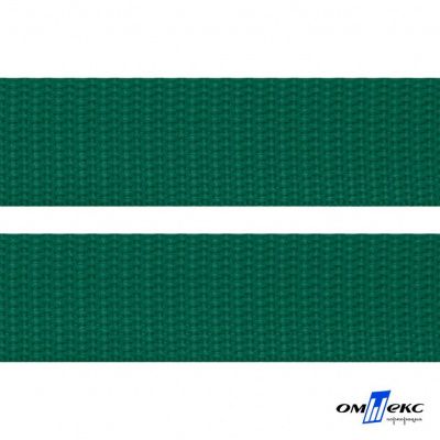 Зелёный- цв.876 -Текстильная лента-стропа 550 гр/м2 ,100% пэ шир.20 мм (боб.50+/-1 м) - купить в Йошкар-Оле. Цена: 318.85 руб.
