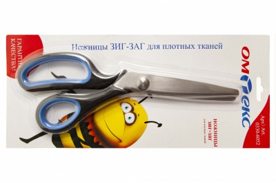 Ножницы арт.0330-6052 "ЗИГ-ЗАГ" 5 мм, для плотных тканей , 9"/ 229 мм - купить в Йошкар-Оле. Цена: 740.56 руб.