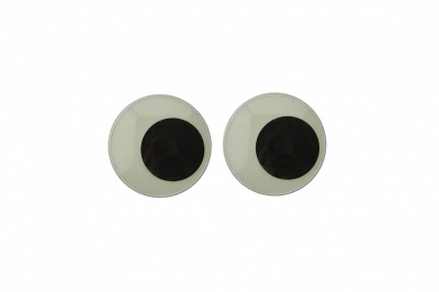 Глазки для игрушек, круглые, с бегающими зрачками, 15 мм/упак.50+/-2 шт, цв. -черно-белые - купить в Йошкар-Оле. Цена: 46.92 руб.