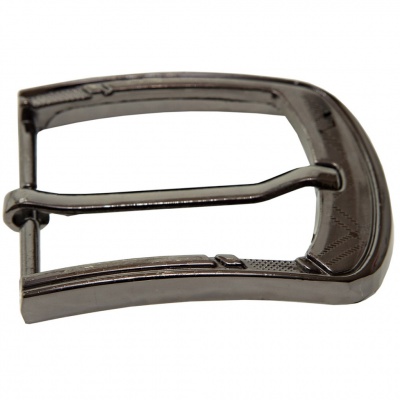 Пряжка металлическая для мужского ремня SC035#3 (шир.ремня 40 мм), цв.-тем.никель - купить в Йошкар-Оле. Цена: 43.93 руб.