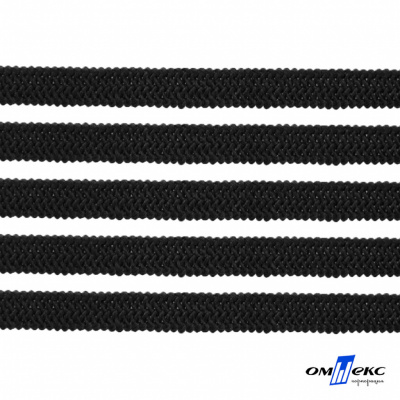 Лента эластичная вязанная (резинка) 4 мм (200+/-1 м) 400 гр/м2 черная бобина "ОМТЕКС" - купить в Йошкар-Оле. Цена: 1.78 руб.