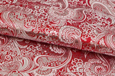 Ткань костюмная жаккард, 135 гр/м2, шир.150см, цвет красный№3 - купить в Йошкар-Оле. Цена 441.94 руб.