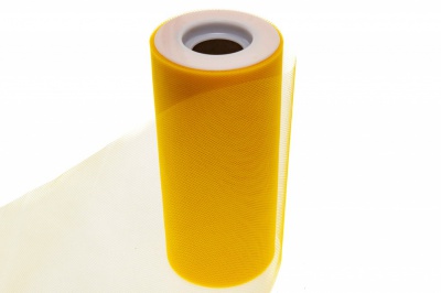 Фатин в шпульках 16-72, 10 гр/м2, шир. 15 см (в нам. 25+/-1 м), цвет жёлтый - купить в Йошкар-Оле. Цена: 100.69 руб.