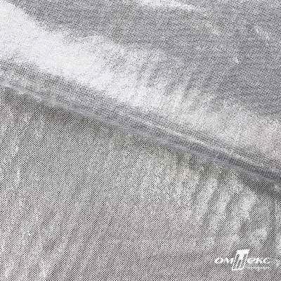 Трикотажное полотно голограмма, шир.140 см, #602 -белый/серебро - купить в Йошкар-Оле. Цена 385.88 руб.