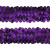 Тесьма с пайетками 12, шир. 30 мм/уп. 25+/-1 м, цвет фиолет - купить в Йошкар-Оле. Цена: 1 098.48 руб.