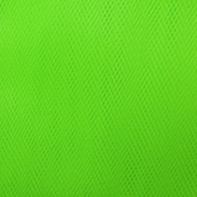 Фатин матовый 16-142, 12 гр/м2, шир.300см, цвет неон.зелёный - купить в Йошкар-Оле. Цена 101.95 руб.