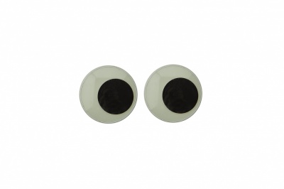 Глазки для игрушек, круглые, с бегающими зрачками, 8 мм/упак.100+/-2 шт, цв. -черно-белые - купить в Йошкар-Оле. Цена: 28.86 руб.