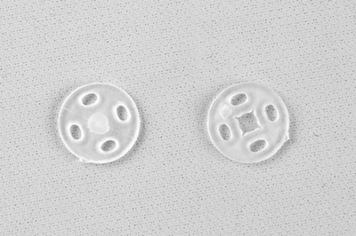 Кнопки пришивные пластиковые 10 мм, блистер 24шт, цв.-прозрачные - купить в Йошкар-Оле. Цена: 48.41 руб.