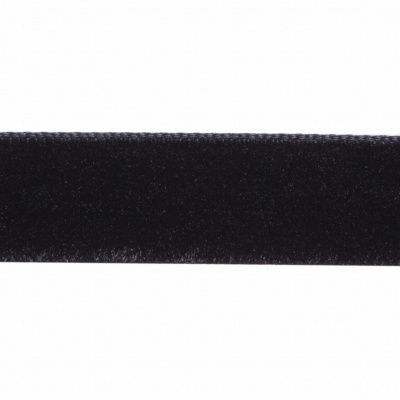 Лента бархатная нейлон, шир.12 мм, (упак. 45,7м), цв.03-черный - купить в Йошкар-Оле. Цена: 448.27 руб.