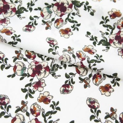 Плательная ткань "Фламенко" 23.1, 80 гр/м2, шир.150 см, принт растительный - купить в Йошкар-Оле. Цена 264.56 руб.